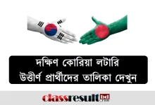 BOESL কোরিয়া লটারি উত্তীর্ণ প্রার্থীদের তালিকা