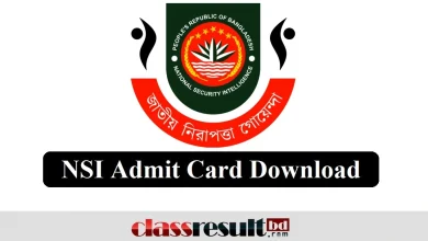 NSI Admit Card Download