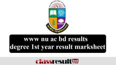 www nu ac bd results degree 1st year result