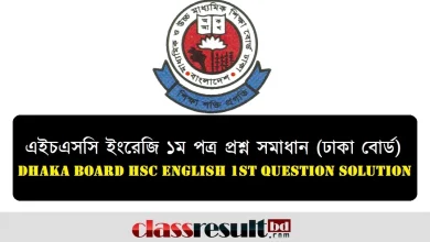 Dhaka Board HSC English 1st Paper Question Solution