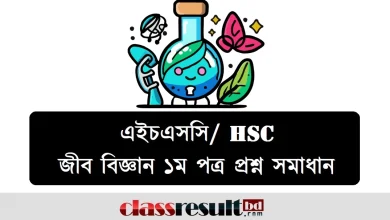 HSC Biology 1st Paper MCQ Question Solution