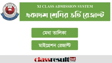 HSC College Admission 1st Merit List Result