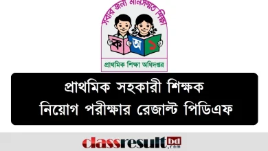 প্রাইমারি ১ম ধাপের শিক্ষক নিয়োগ রেজাল্ট